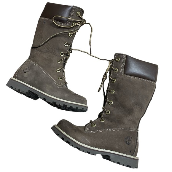 Timberland Other - Timberland Leather Long Knee High Combat Moto Winter Boots Size 9.5 Toddler